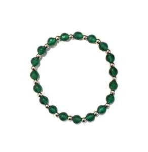 Green Agate Bubble Candy Stainless Steel Bracelet