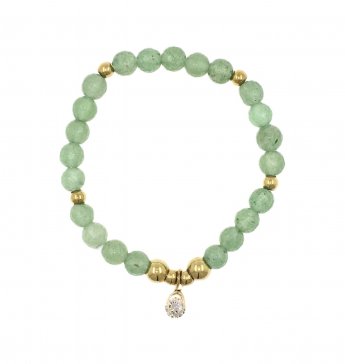 Aventurine With Assorted Charms Bracelet