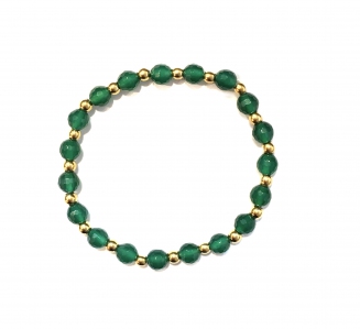 Green Agate Bubble Candy Stainless Steel Bracelet