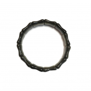 Obsidian Bamboo Elastic Bracelet